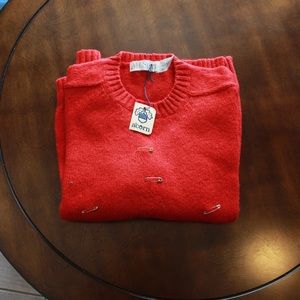 NWT NOS Red wool ML Sport Sweater